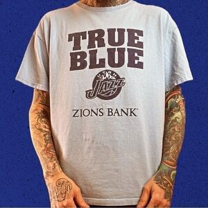 Mens blue Utah Jazz NBA t shirt men’s XL 23x28